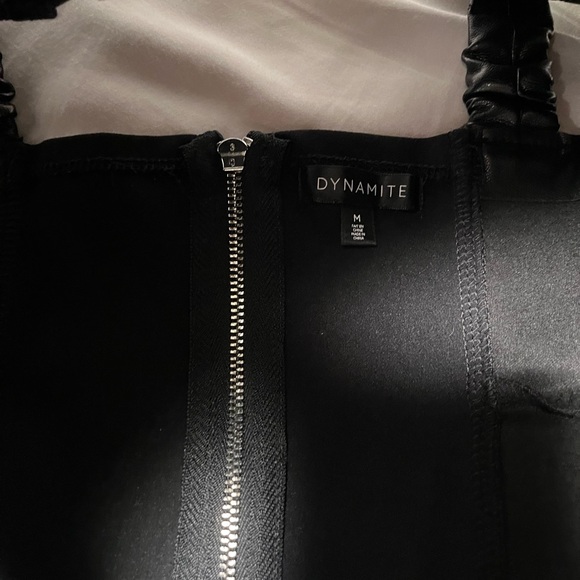 Dynamite faux leather crop bustier style top - Picture 3 of 3